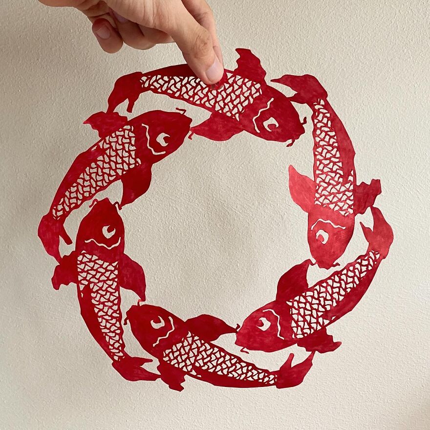 Artist Hand Cut This With Scissors