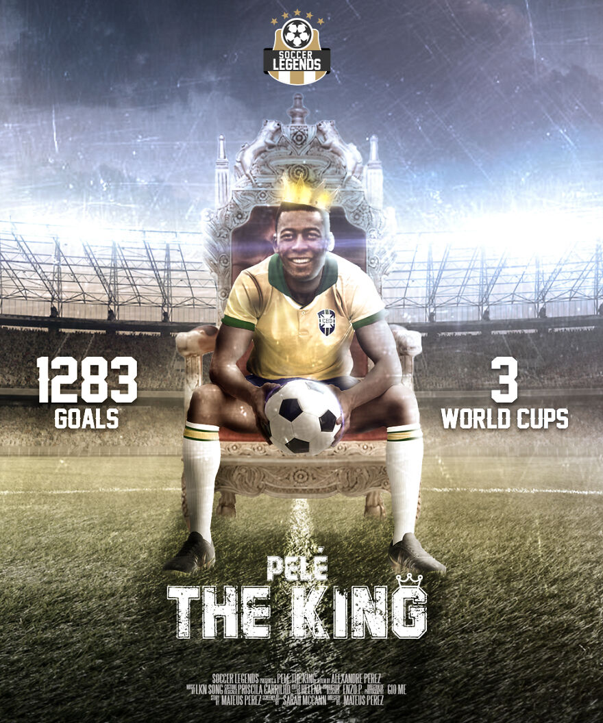 I Created 40 Posters For Legendary Soccer Players