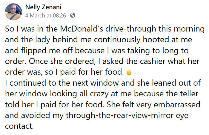 Man's Supposed 'Petty' Revenge On A Rude Karen At A Drive-Through Goes Viral Man's Supposed 'Petty' Revenge On A Rude Karen At A Drive-Through Goes Viral