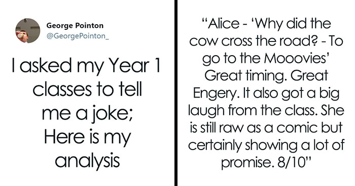 Teacher Rates His Year 1 Students’ Jokes On Twitter, And His Thread Goes Viral