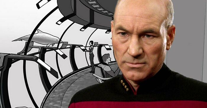 Til That Star Trek: The Next Generation Was To Include Dolphins And Whales As Crewmembers But The Idea Proved Too Expensive To Film And Was Stopped Except For Mentions Of Cetacean Operations.