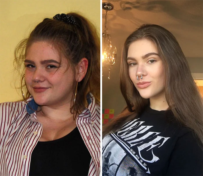 250lbs->187lbs=63lbs. So Proud Of My 8 Month Glow Up, 40 More Pounds To Go