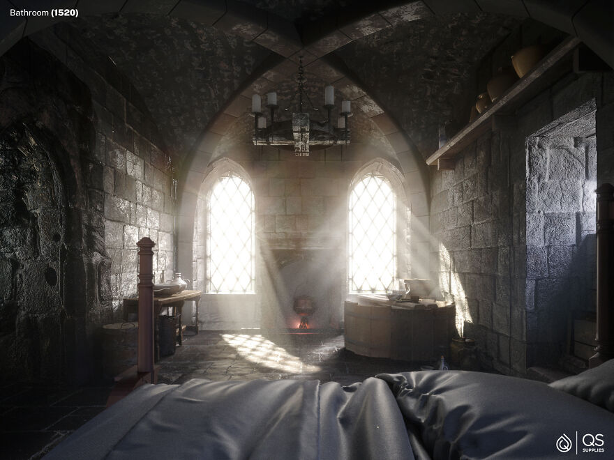 Designers Show What Bathrooms Looked Like Every 100 Years Since 1520 (6 Pics)