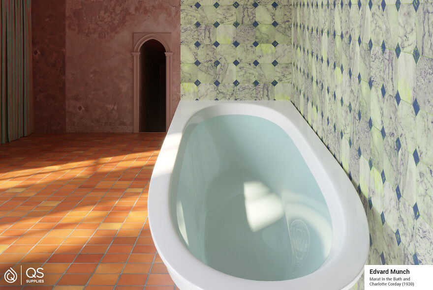 Here's How 5 Bathrooms From Famous Paintings Would Look In Real Life By Qssupplies