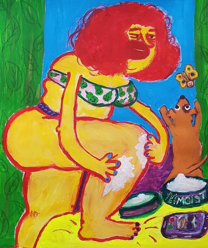 I Was Sunbathing On The Balcony" 🐶🐾🦋💛🐕