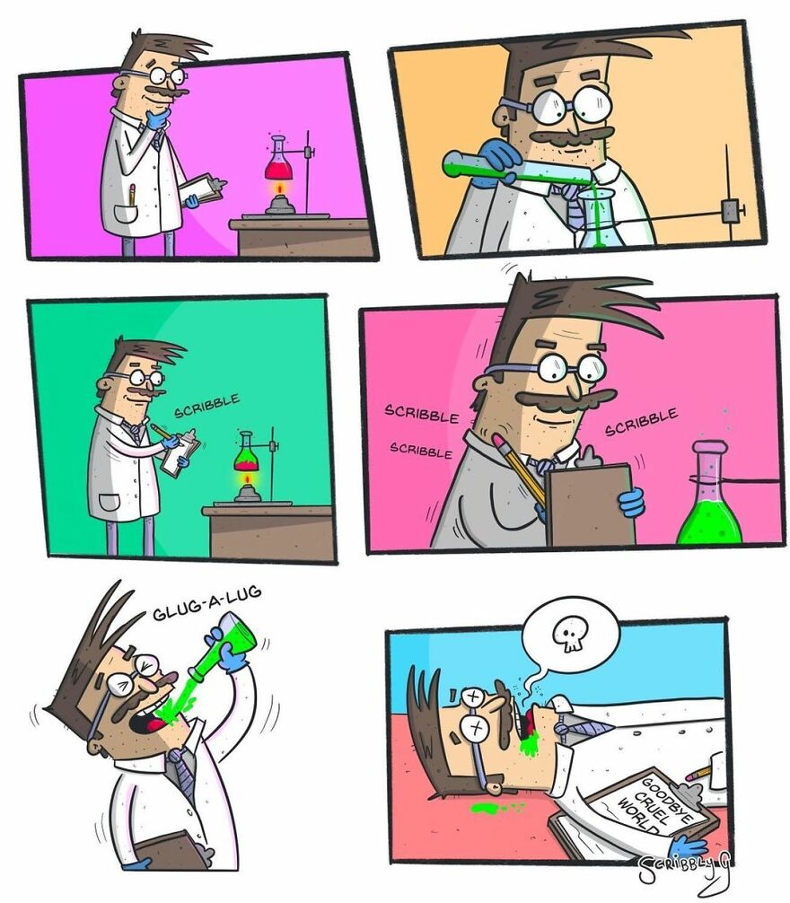 New Hilarious And Dark Comics With A Sudden Twist By Scribbly G