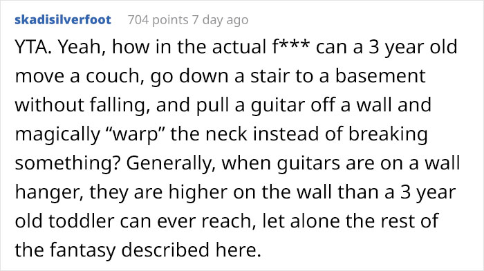 Dad Tells His Babysitter To Replace A $2,200 Guitar His 3-Year-Old Broke On Her Watch Dad Tells His Babysitter To Replace A $2,200 Guitar His 3-Year-Old Broke On Her Watch