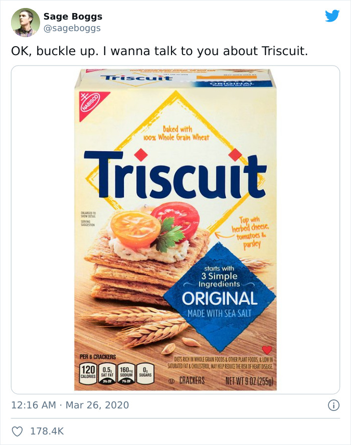 Cracker Brand &ldquo;Triscuit&rdquo; Rewarded Man For Explaining The Real Meaning Of Its Name