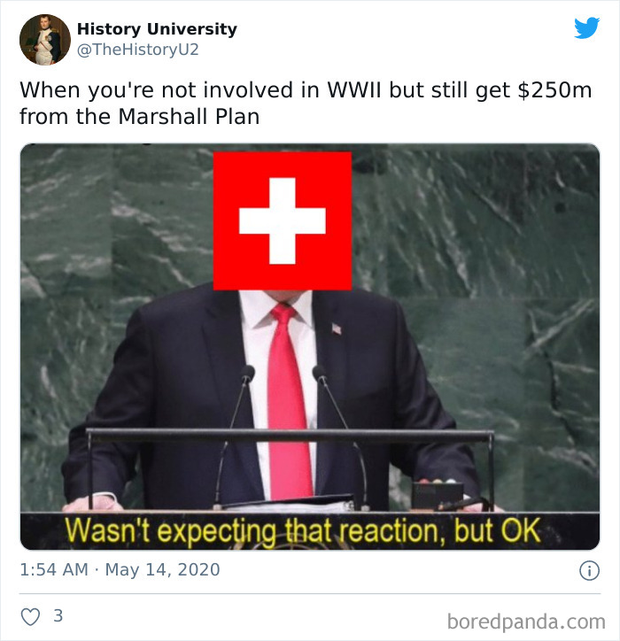 Learn The History Behind The Meme ➡️ The Marshall Plan, Also Known As The European Recovery Program, Was A U.S. Program Providing Aid To Western Europe Following The Devastation Of World War II. It Was Enacted In 1948 And Provided More Than $15 Billion To Help Finance Rebuilding Efforts On The Continent. The Brainchild Of U.S. Secretary Of State George C. Marshall, For Whom It Was Named, It Was Crafted As A Four-Year Plan To Reconstruct Cities, Industries And Infrastructure Heavily Damaged During The War And To Remove Trade Barriers Between European Neighbors – As Well As Foster Commerce Between Those Countries And The United States. Post-War Europe Was In Dire Straits: Millions Of Its Citizens Had Been Killed Or Seriously Wounded In World War II, As Well As In Related Atrocities Such As The Holocaust. In Addition, The Region’s Transportation Infrastructure – Railways, Roads, Bridges, And Ports – Had Suffered Extensive Damage During Airstrikes, And The Shipping Fleets Of Many Countries Had Been Sunk. In Fact, It Could Easily Be Argued That The Only World Power Not Structurally Affected By The Conflict Had Been The United States. President Harry Truman Signed The Marshall Plan On April 3, 1948, And Aid Was Distributed To 16 European Nations, Including Britain, France, Belgium, The Netherlands, West Germany And Norway. Still, Not All Participating Nations Benefitted Equally. Nations Such As Italy, Who Had Fought With The Axis Powers Alongside Nazi Germany, And Those Who Remained Neutral (E.g., Switzerland) Received Less Assistance Per Capita Than Those Countries Who Fought With The United States And The Other Allied Powers. ———-
⬇️⬇️⬇️
follow @educational.history.memes For More Memes With Informative Captions
-
-
-
-
meme Sent In By @historyuniversity (Please Go Give Him A Follow) As Part Of A Partnership With @educational.history.memes