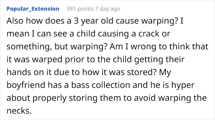 Dad Tells His Babysitter To Replace A $2,200 Guitar His 3-Year-Old Broke On Her Watch Dad Tells His Babysitter To Replace A $2,200 Guitar His 3-Year-Old Broke On Her Watch