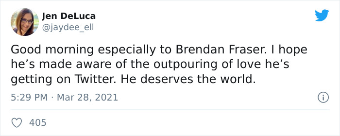 Brendan Fraser Is Trending On Twitter Simply For Being Wholesome (Xx Tweets)