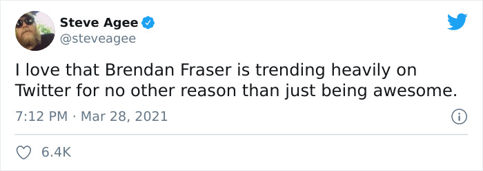 Brendan Fraser Is Trending On Twitter Simply For Being Wholesome (Xx Tweets)