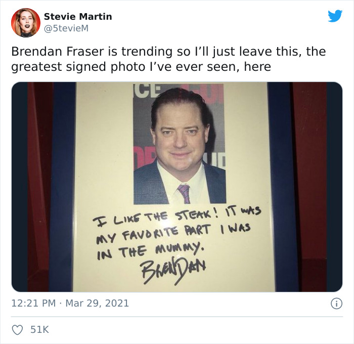 Brendan Fraser Is Trending On Twitter Simply For Being Wholesome (Xx Tweets)