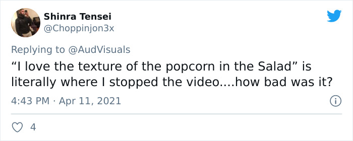 A Popcorn Salad Recipe Went Viral With 3M Views On Twitter, Yet For All The Wrong Reasons A Popcorn Salad Recipe Went Viral With 3M Views On Twitter, Yet For All The Wrong Reasons