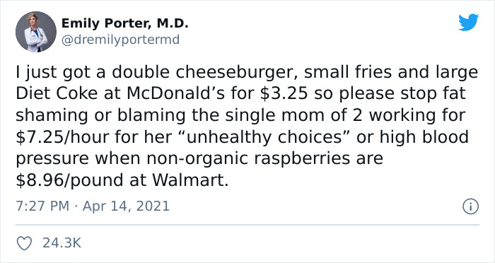 A Tweet Saying That Unhealthy Food Is Cheaper Sparks A Discussion In The Comments A Tweet Saying That Unhealthy Food Is Cheaper Sparks A Discussion In The Comments