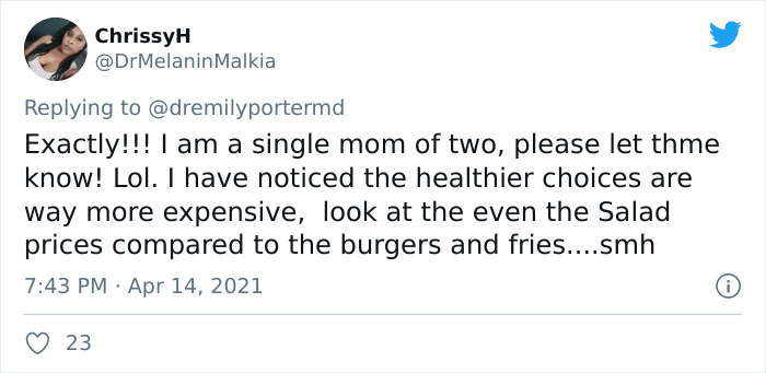 A Tweet Saying That Unhealthy Food Is Cheaper Sparks A Discussion In The Comments A Tweet Saying That Unhealthy Food Is Cheaper Sparks A Discussion In The Comments