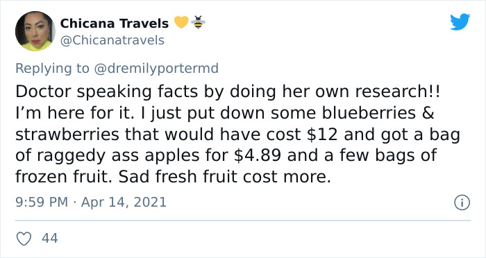 A Tweet Saying That Unhealthy Food Is Cheaper Sparks A Discussion In The Comments