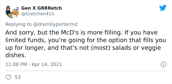 A Tweet Saying That Unhealthy Food Is Cheaper Sparks A Discussion In The Comments A Tweet Saying That Unhealthy Food Is Cheaper Sparks A Discussion In The Comments