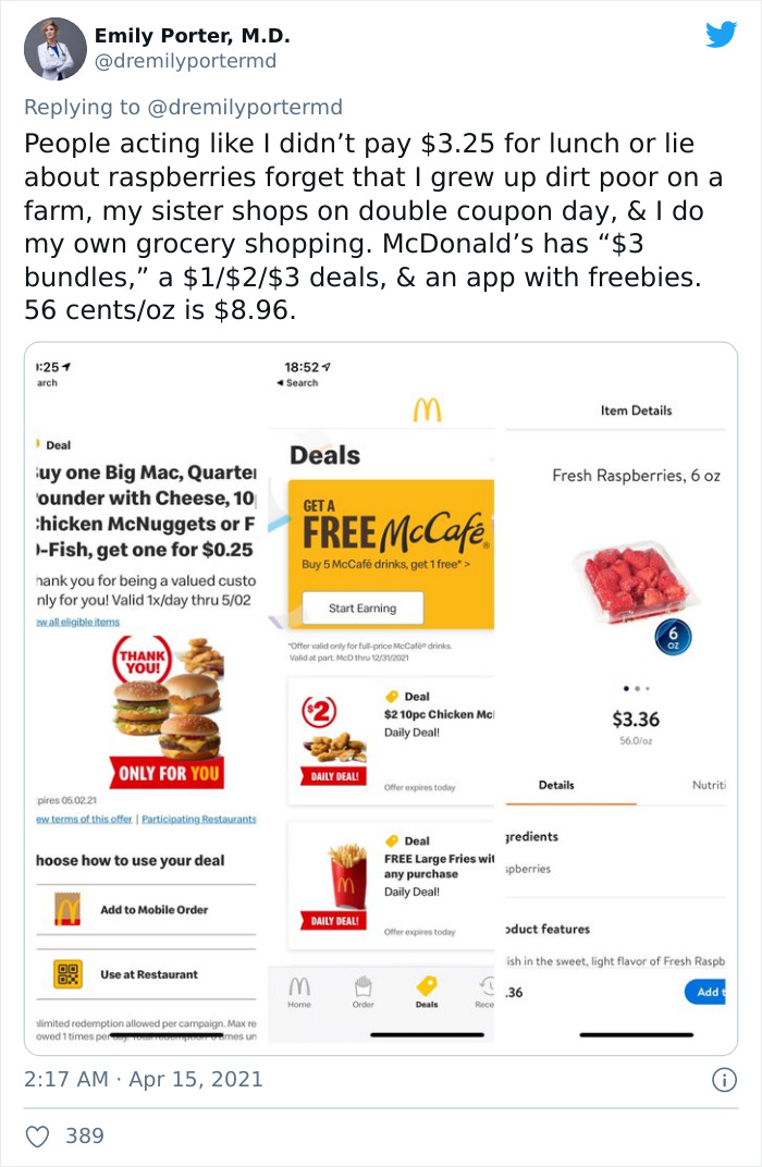 A Tweet Saying That Unhealthy Food Is Cheaper Sparks A Discussion In The Comments