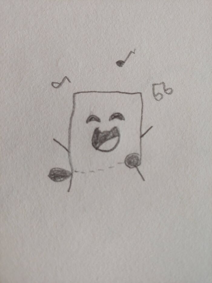 Just A Little Music Note Singing A Song.