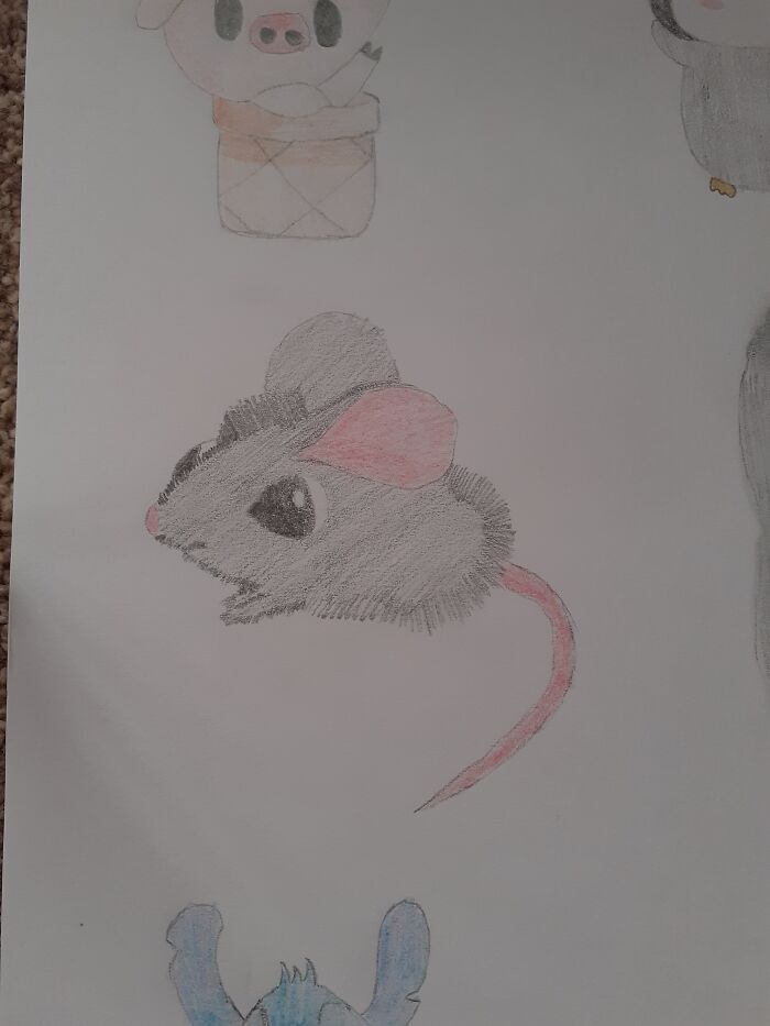 My Mouse Looks Like It's Been Struck By Lightning...that's Why His Name Is Thor