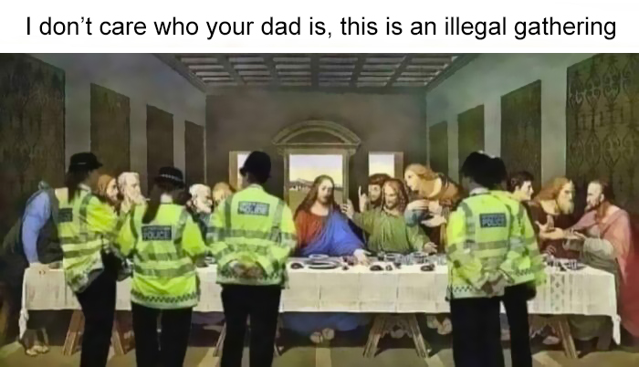 Should’ve Gone For Two Tables Of Six With Judas At The Bar. Happy Easter!