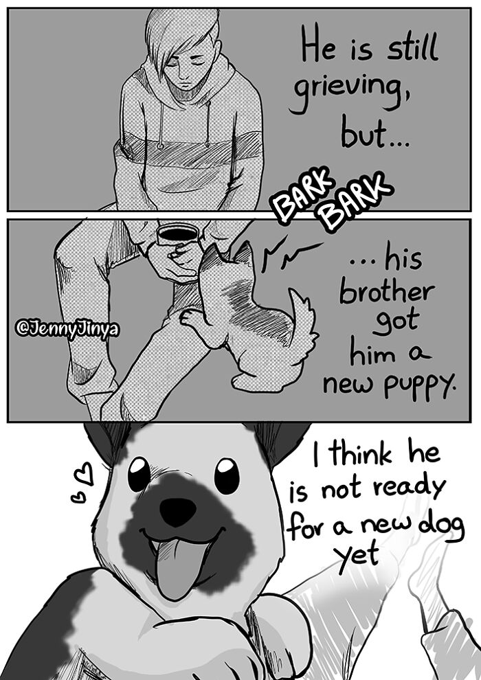 Artist Who Makes People Cry With Her Comics Released A Sequel To 'Little Fish' About The Spirit Of A Dog Visiting Its Owner Who Got A New Puppy Artist Who Makes People Cry With Her Comics Released A Sequel To 'Little Fish' About The Spirit Of A Dog Visiting Its Owner Who Got A New Puppy