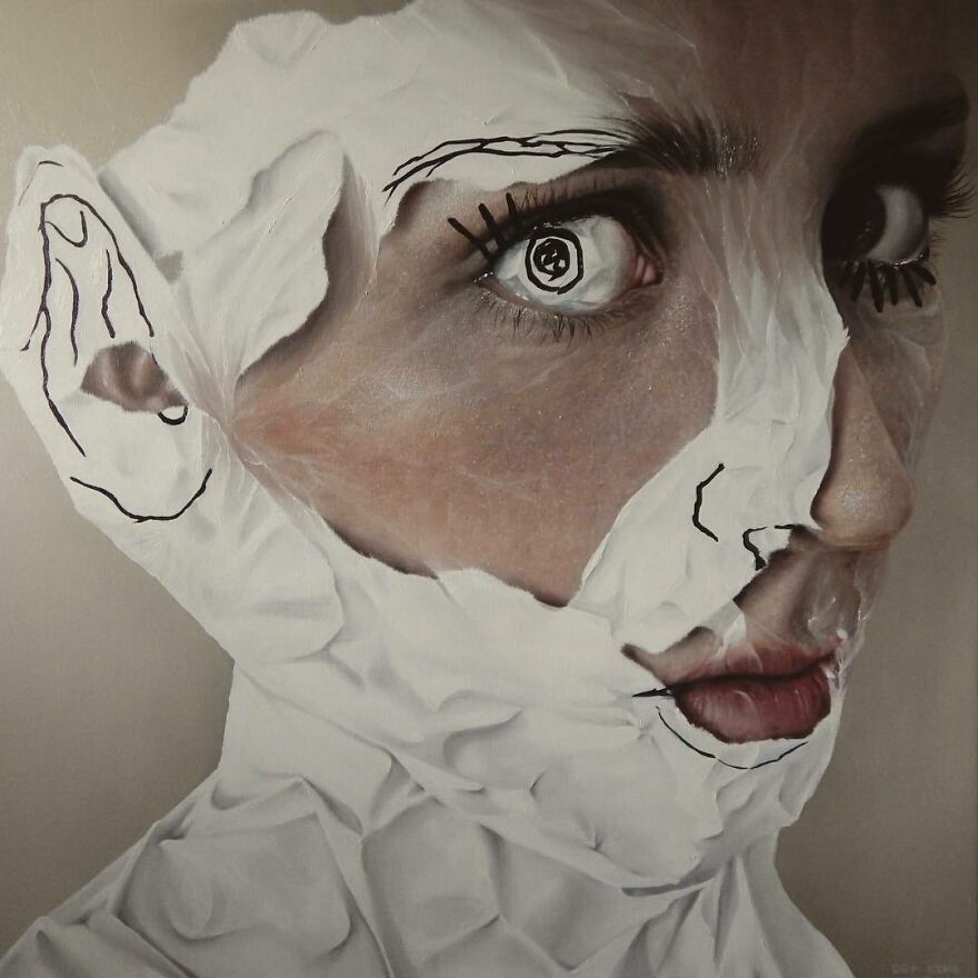 Do You Ever Wonder How We Came To Be? Why We Are As We Are? How We Came To Be Perfect For This World. All Our Features, Our Flesh Fine Tuned For What We Need To Survive On This Planet. Yet, How Despite Being Created Within The Masses, We Retain Our Individuality?
one Could Surmise That There Is A Select Elite Group Of Creators, Or Gods, Responsible For These Answers.
up There Shaping Us. Moulding Us. Fitting Everything Just Right, All The While Making Sure Each One Of Their Creations Is A Unique Piece Of Art.
humans Beings- The Perfect Creation In The Eyes Of The Gods. Each One Of Us, An Image In Their Minds That They Personify Into The Tangible Beings That We Are. From Our Bone Structure To Skin Texture, And How It Is All Held Together In Its Most Beautiful Form. They Envision Us, And Create Us With Their Limitless Power.
not Everyone In The Heavens Are Creators Though. Some Meant For Shaping The Lands. While Some Meant For Keeping The Cycle Of Things In Order.
once In A While, There Is A Questioner In The Heavens That Wonders If They Have What It Takes To Shape As The Creators Do. They Step Out Of Their Place And Jump In Where They Shouldn't. And In Their Over Confidence They Sneak Into The Dome Of Creation, And Decide To Try Their Hand At Shaping Mankind On An In Progress Creation. Fashioning Paper Where Beautiful Skin Should Be, And Drawing On The Features With A Markers Instead Of The Chiseled Perfection The Creators Achieve. The Result Of The "I Got This" Moment, Breeds This Self Assured Abomination.
turns Out It's Not As Easy As It Appears. Perhaps The Years Of Creating Were A Necessity Of The Process.
perhaps Only The Creators Themselves Can Truly Say "I Got This".
•
"I Got This"
oil On Linen Painted By Myself And My Hubby @oda.paints For The Transfigure Group Show At @lastritesgallery Coming Up August 22nd.