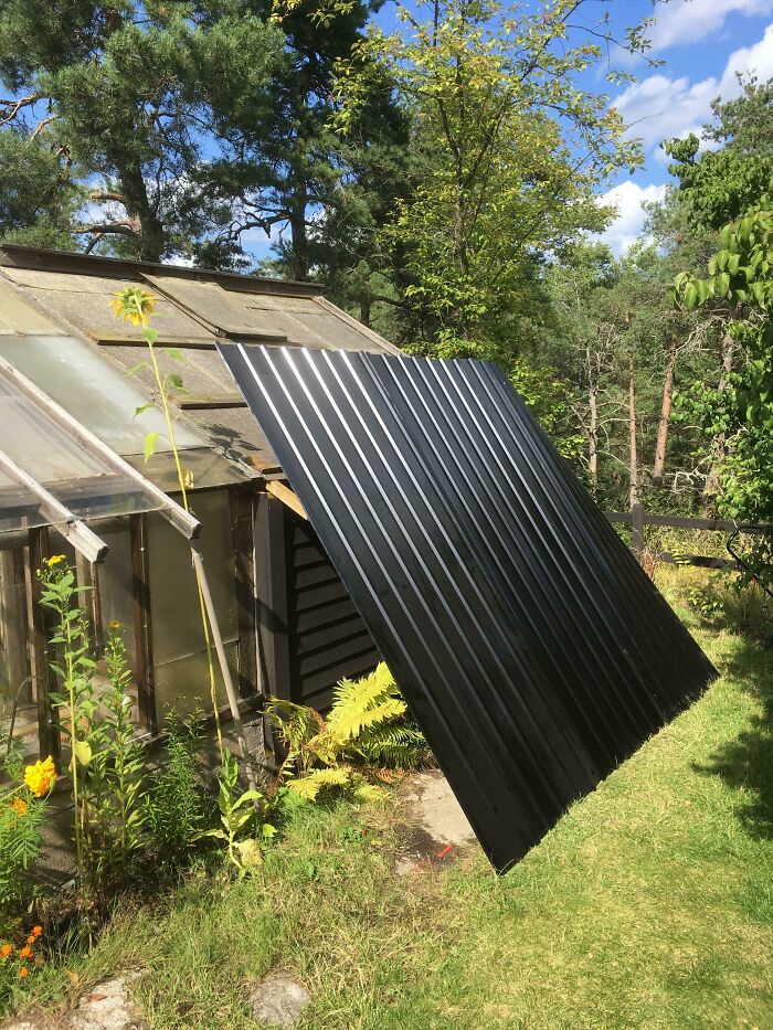 My Unmounted Sheet Metal Roof Looks Fake