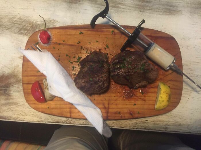 I Didn’t Get A Plate But At Least My Steak Will Be Vaccinated