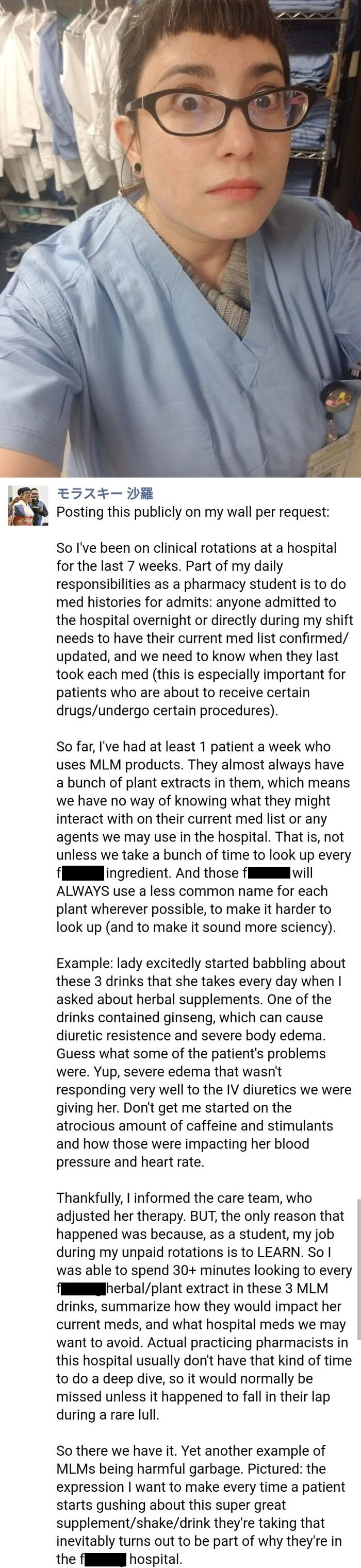 Pharmacist Student Speaks Out