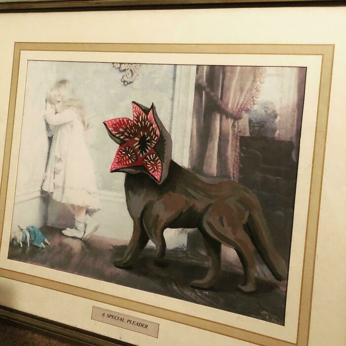 I’m Going To Try To Limit Myself To Only Posting One Painting A Day, But Here’s A Painting I Did Of A Demo Dog From Stranger Things