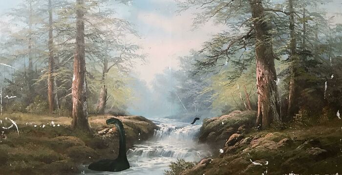 Found This Bad Boy In The Trash, It Needed Some Dinosaurs