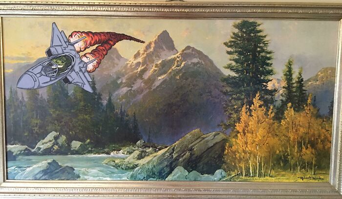 Another Older Painting, Currently Covers My Electrical Box In My Kid'splayroom. Calvin And Hobbes And Robert Wood