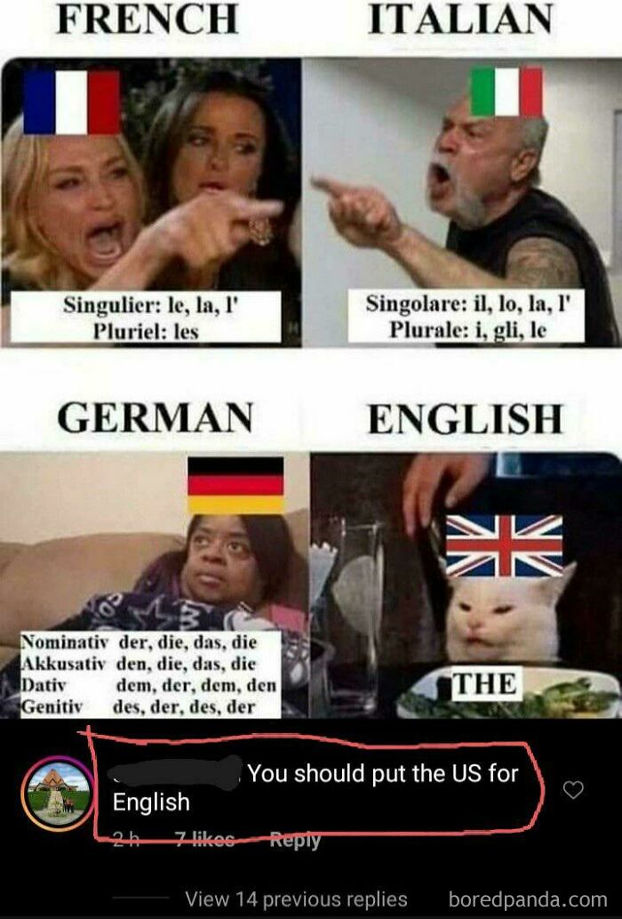 "You Shoud Put The U.S. For English"