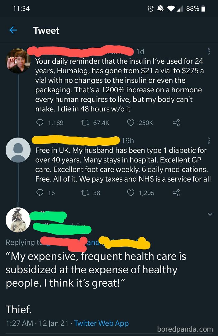"My Expensive, Frequent Health Care Is Subsidized At The Expense Of Healthy People. I Think It's Great!" Thief