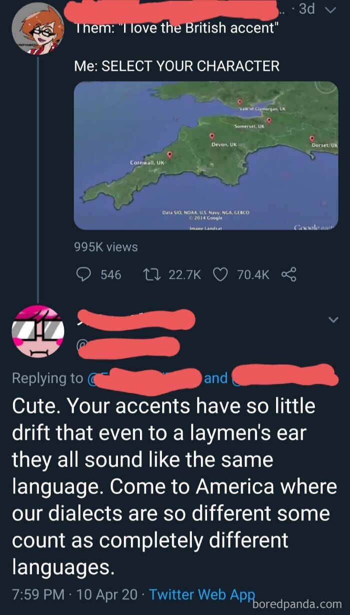 "Come To America Where Our Dialects Are So Different Some Count As Completely Different Languages"