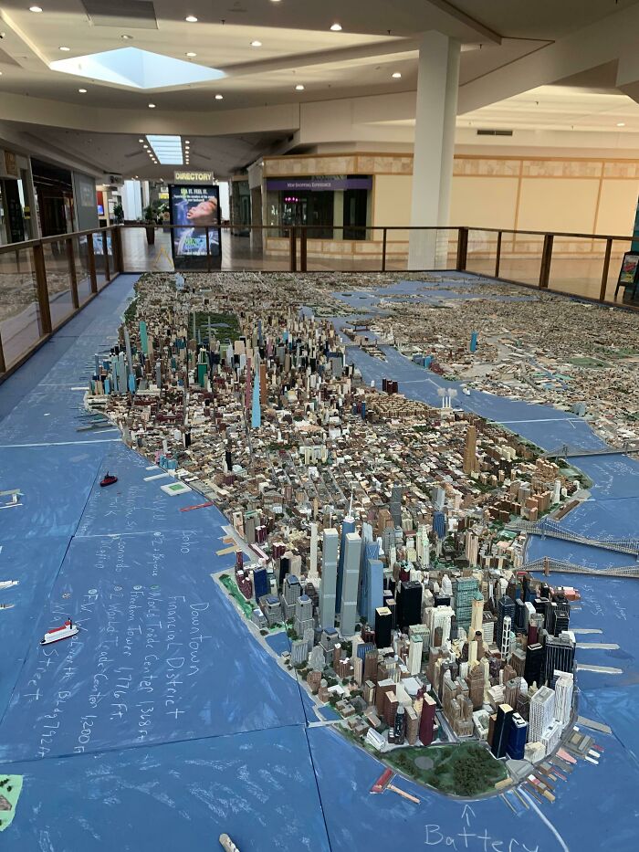 The NYC Model That Some Guy Spent Years Building By Hand That Is Now Sitting In My Empty Local Mall ..