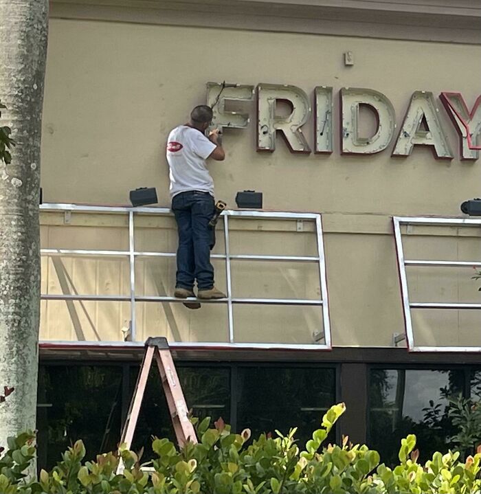 The Worst/Best Part Was That The Dude Had A Bucket Truck 20ft To His Left