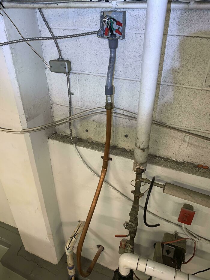 When You Run Out Of Sealtight, But Have Extra Soft Copper And A Shark Bite Fitting For Your Pool Lights