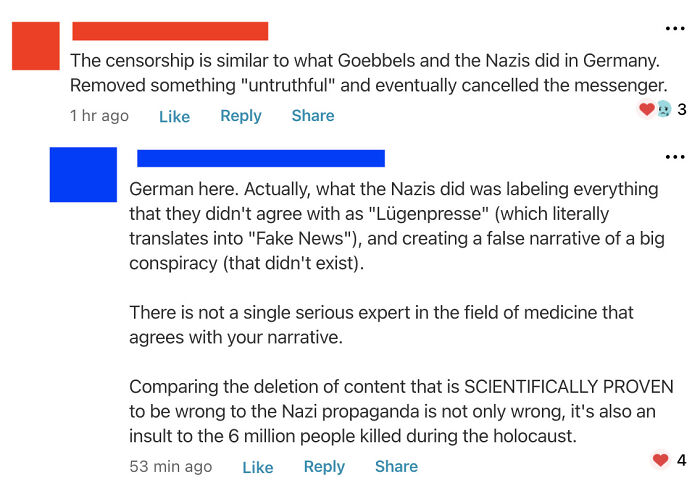 From A Post About "Censorship" (Because Some Anti-Vaccine Bs Was Removed)
