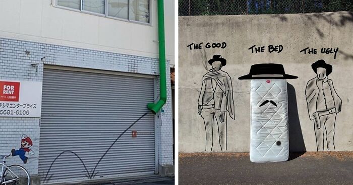 35 Humorous Street Art Pieces Incorporated Into The Streets Of Paris By OakOak (New Pics)