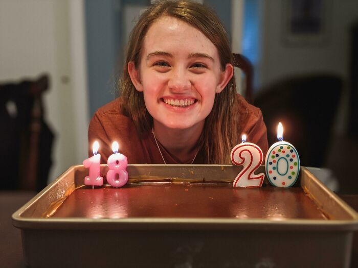 My Daughter Turned 19 The Other Day. We Had To Use The Candles We Had On Hand