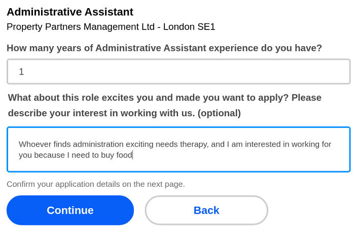 I Cracked This Morning And Submitted This Application - I Am Sick Of These Ridiculous Questions