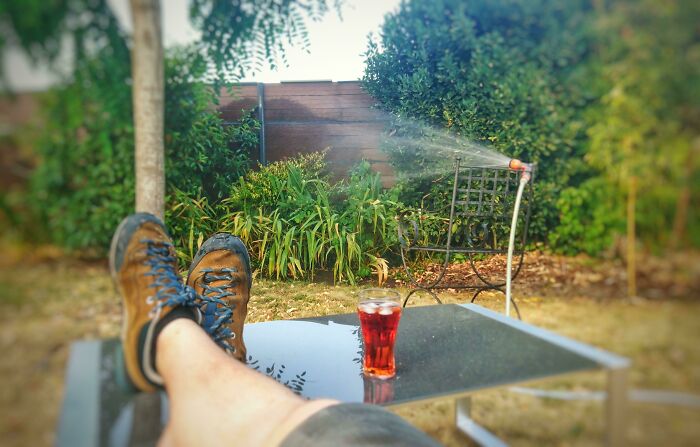 Water The Garden After A Hard Day