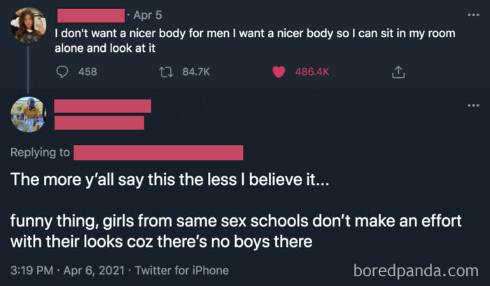 Someone Please Explain To Me Why Men Are So Insistent On Making Claims And Assumptions About Spaces They've Never Been In?!