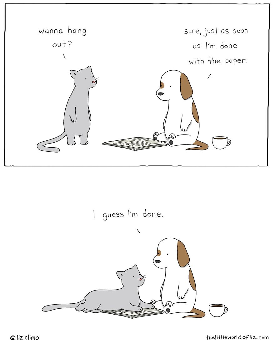 The Simpsons Illustrator Draws Comics Of Animals That Are So Adorable That All We Can Say Is “Awww”