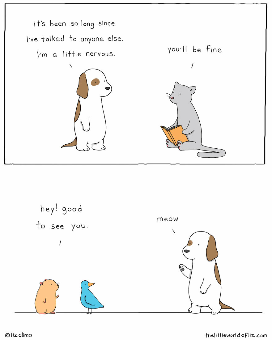 The Simpsons Illustrator Draws Comics Of Animals That Are So Adorable That All We Can Say Is “Awww”