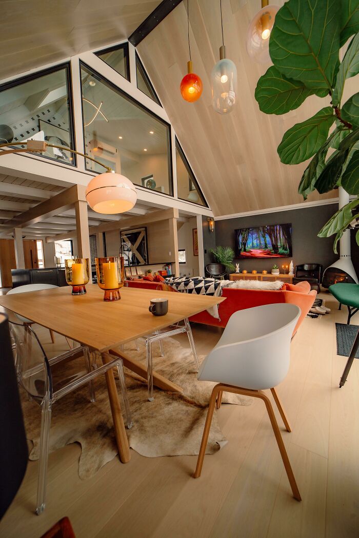 Dining/Living Area Below Unique Loft Bedroom