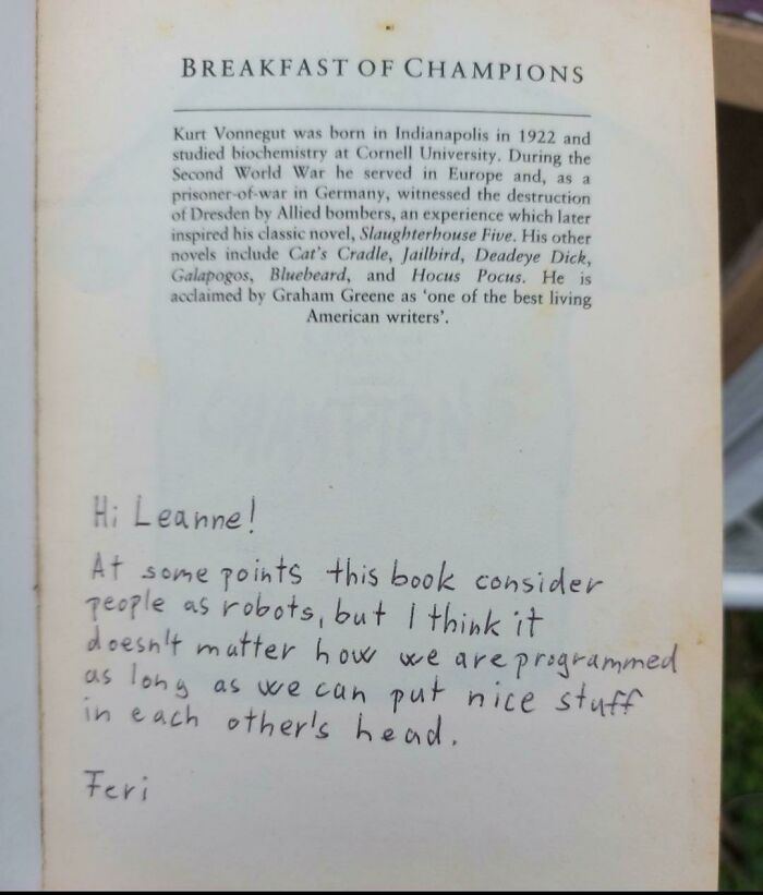 Found This Cute Message Inside A Book!
